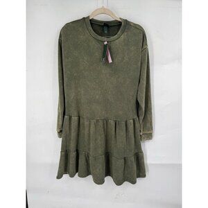 Wild Fable Sweater dress Women Small Green Faded‎ Distressed Color Grunge NEW